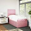 vidaXL Boxspringbett mit Matratze Rosa 90x190 cm Samt