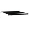 vidaXL Ausziehbare Markise Schwarz 400 x 350 cm Stoff und Aluminium