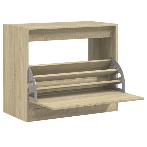 vidaXL Schuhschrank Sonoma-Eiche 80x42x69 cm Holzwerkstoff