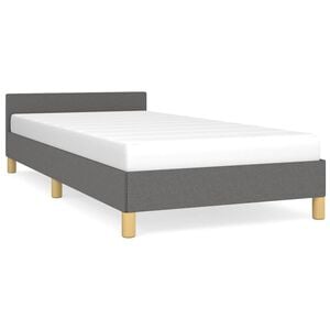 vidaXL Bettgestell ohne Matratze Dunkelgrau 80x200 cm Stoff