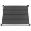 vidaXL Garten-Duschwanne WPC Edelstahl 80 x 62 cm Grau