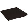 vidaXL Tischplatte Dunkelbraun 60x60x(2-4)cm Massivholz Eiche