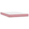 vidaXL Boxspringbett mit Matratze Rosa 140x220 cm Samt