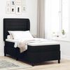 vidaXL Boxspringbett mit Matratze Schwarz 90 x 190 cm Stoff