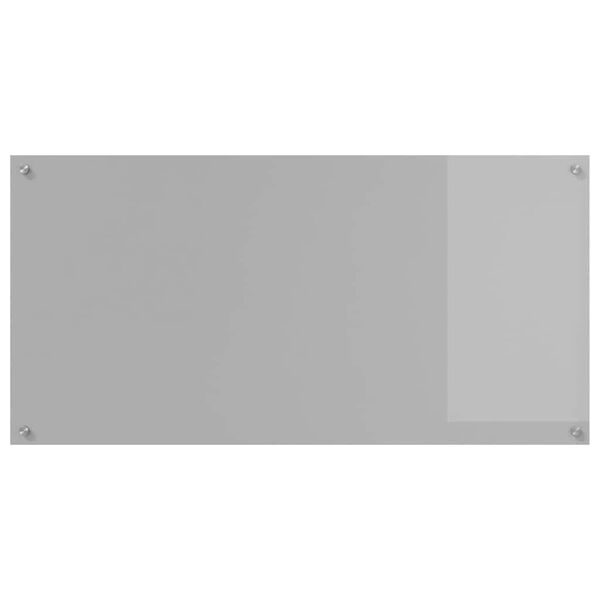 vidaXL K&uuml;chenr&uuml;ckwand 2 pcs Hellgrau 120 x 60 cm Geh&auml;rtetes Glas