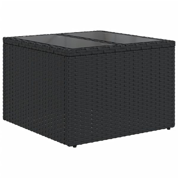 vidaXL 11-tlg. Garten-Sofagarnitur mit Kissen Braun Poly Rattan