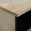 vidaXL Nachttisch Wei&szlig; und Schwarz 40 x 33 x 46 cm Massivholz Akazie