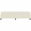 vidaXL Bettgestell mit Matratze Creme 100 x 200 cm Kunstleder