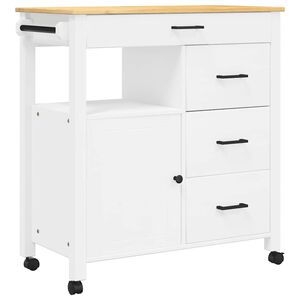 vidaXL K&uuml;chenwagen MONZA 84x40x88,5 cm Massivholz Kiefer