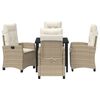vidaXL Garten Essgruppe mit Kissen 5 pcs Beige Poly-Rattan