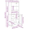 vidaXL Highboard 2 pcs Schwarz Eichen-Optik Holzwerkstoff