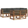 vidaXL Outdoor-Sofagarnitur 7 stk. Natur und Anthrazit