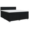 vidaXL Boxspringbett mit Matratze Schwarz 160 x 200 cm Stoff