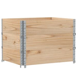 vidaXL Paletten-Aufsatzrahmen 3 Stk. 80x60 cm Massivholz Kiefer