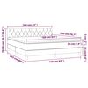 vidaXL Boxspringbett mit Matratze & LED Dunkelblau 160x200 cm Samt