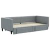 vidaXL Tagesbett Ausziehbar mit Schubladen Hellgrau 90x190 cm Stoff