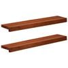 vidaXL Fensterb&auml;nke 2 stk. Braun 70 x 15 x 2 cm Massivholz Buche