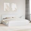 vidaXL Aufbewahrungsbett mit Kopfteil Wei&szlig; 200 x 200 cm Holzwerkstoff