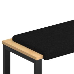 vidaXL Bankkissen Stoff Schwarz Tiefe 35 cm