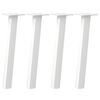 vidaXL Couchtischbeine 4 Stk. Weiß 42 cm Stahl