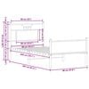 vidaXL Bettgestell ohne Matratze Sonoma-Eiche 90x200 cm Holzwerkstoff