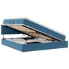 vidaXL Aufbewahrungsbett mit Matratze Dunkelblau 160 x 200 cm Samt