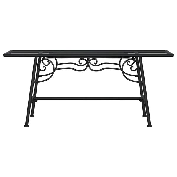 vidaXL Baumbank 110 cm Schwarz Stahl