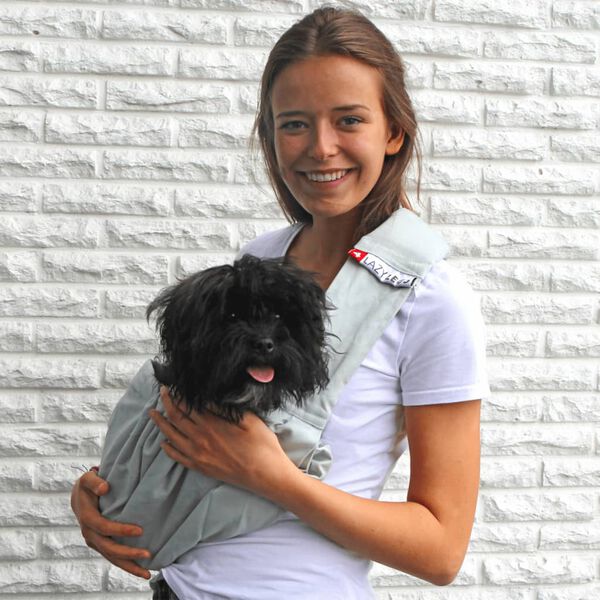 4Lazylegs Haustiertragetasche Pocket Canvas Segeltuch 7 kg Grau 3027