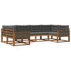 vidaXL Outdoor-Sofagarnitur 6 stk. Natur und Anthrazit