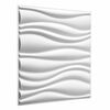 vidaXL Wandpaneele 4 stk. 50 x 50 cm Wei&szlig;
