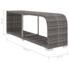 vidaXL 11-tlg. Garten-Lounge-Set mit Auflagen Poly Rattan Grau