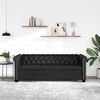 vidaXL Chesterfield-Sofa 3-Sitzer Kunstleder Schwarz