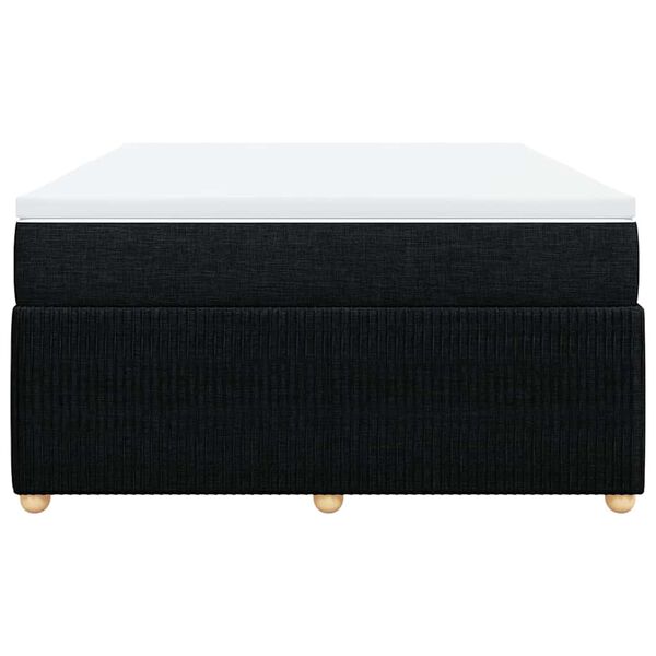 vidaXL Boxspringbett mit Matratze Schwarz 160x200 cm Stoff