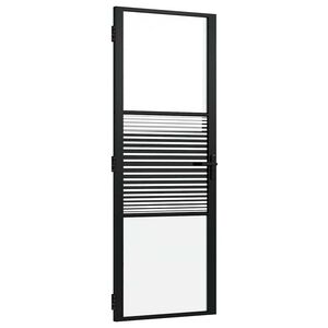 vidaXL Glast&uuml;r 76 x 3,5 x 201,5 cm Aluminium Schwarz