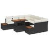 vidaXL Garten-Sofa-Set 9 Stk. Schwarz Poly Rattan