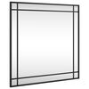 vidaXL Wandspiegel Schwarz 60x60 cm Quadratisch Eisen