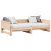 vidaXL Ausziehbares Tagesbett Natur 203,5 x 184 x 56,5 cm