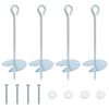 vidaXL Erdanker 4 pcs Silber &Oslash;10 x 30 cm Galvanisiertes Metall