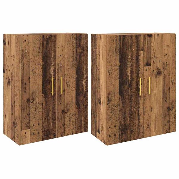 vidaXL Wandschrank 2 pcs Altholz 69,5 x 34 x 90 cm Holzwerkstoff