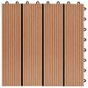 vidaXL Terrassenfliese 11 pcs Teak 30 x 30 cm WPC