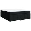 vidaXL Boxspringbett mit Matratze Schwarz 180x200 cm Stoff