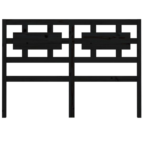 vidaXL Kopfteil Schwarz 140,5x4x100 cm Massivholz Kiefer