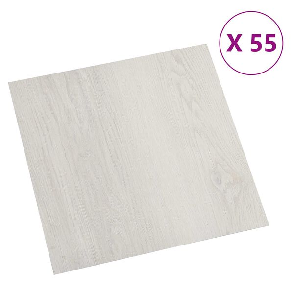vidaXL Bodenplanken 55 pcs Beige 5,11 m&sup2; PVC
