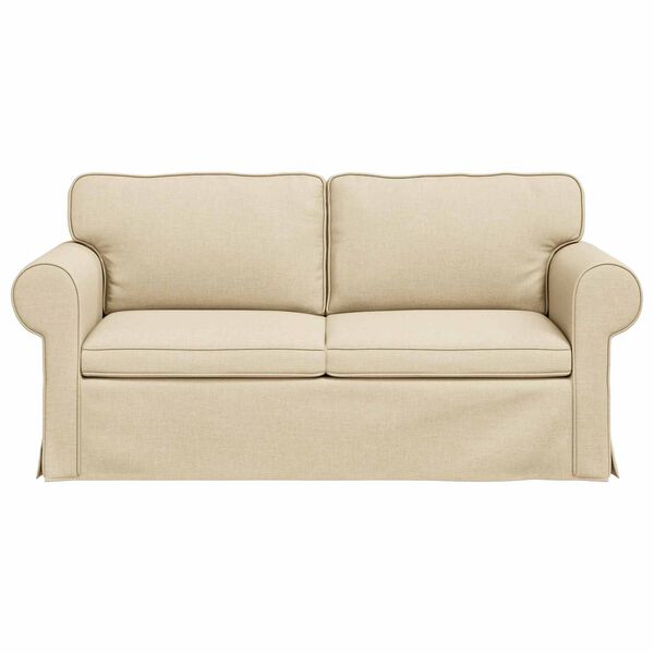vidaXL Sofa Creme Gesamtabmessungen: 175 x 82 x 80 cm (B x T x H) Samt
