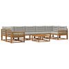 vidaXL Outdoor-Sofagarnitur 8 stk. Natur und Hellgrau