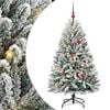 vidaXL K&uuml;nstlicher Weihnachtsbaum 150 cm 150 LEDs Warmes Wei&szlig;