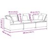 vidaXL Modulares Sofa mit Kissen Stoff Jeansblau