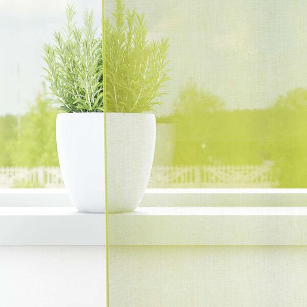 vidaXL Voile Vorh&auml;nge mit Stangentaschen 2 Stk. Apfelgr&uuml;n