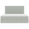 vidaXL Aufbewahrungsbett mit Matratze Hellgrau 160 x 200 cm Samt