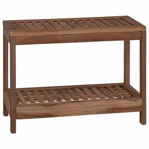 vidaXL Bad Beistelltisch Natur 60 x 30 x 45 cm Massivholz Teak